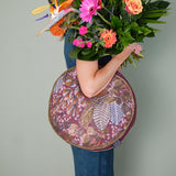 KAAT Amsterdam Asa Multi Botanical Round Filled Cushion 40cm Diameter - Rear View