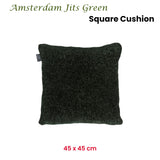 KAAT Amsterdam Jits Green Square Filled Cushion 45cm x 45cm - Front View