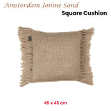 KAAT Amsterdam Jonine Sand Square Filled Cushion 45cm x 45cm - Front View