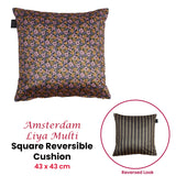 KAAT Amsterdam Liya Multi Floral Square Filled Cushion 43cm x 43cm - Front View