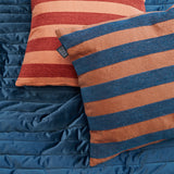 KAAT Amsterdam Nissa Multi Stripe Square Filled Cushion 45cm x 45cm - Top-Down View