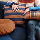 KAAT Amsterdam Nissa Multi Stripe Square Filled Cushion 45cm x 45cm - 45-Degree Angle