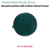 KAAT Amsterdam Perdy Green Round Filled Cushion 40cm Diameter