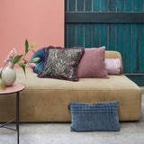 KAAT Amsterdam Ribbed Pink Square Filled Cushion 43cm x 43cm - Top-Down View