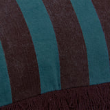 KAAT Amsterdam Viggo Red Stripe Square Filled Cushion 45cm x 45cm - Side View