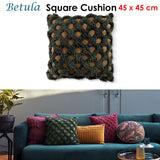 Bedding House Betula Green Filled Square Cushion - Front View