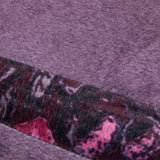 KAAT Amsterdam Boline Aubergine Velvet Oblong Filled Cushion 40cm x 60cm - Side View
