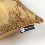 Bedding House Van Gogh Fleur d'Or Embroidered Oblong Filled Cushion 30cm x 50cm - Top-Down View