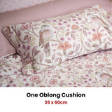 PIP Studio Garden of Dove Off White Cotton Cover Oblong Cushion 35cm x 60cm - Front View