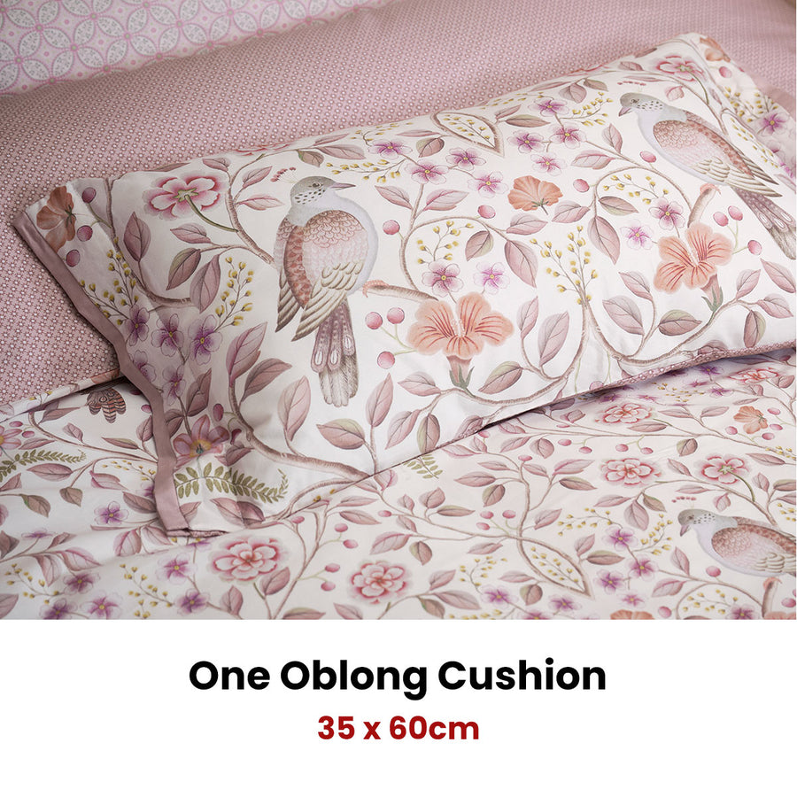 PIP Studio Garden of Dove Off White Cotton Cover Oblong Cushion 35cm x 60cm
