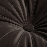 KAAT Amsterdam Mandarin Brown Round Filled Cushion 40cm Diameter - Side View