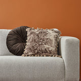 KAAT Amsterdam Mandarin Brown Round Filled Cushion 40cm Diameter - Rear View
