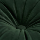 KAAT Amsterdam Mandarin Dark Green Round Filled Cushion 40cm Diameter - Side View