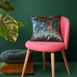 KAAT Amsterdam Mandarin Dark Green Round Filled Cushion 40cm Diameter - Top-Down View