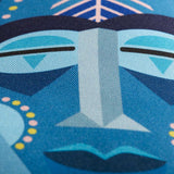 Bedding House Mascarade Blue Filled Square Cushion - Side View
