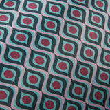 KAAT Amsterdam Meja Green Reversible Oblong Filled Cushion 30cm x 50cm - Side View
