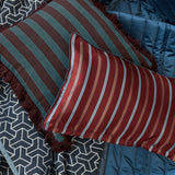 KAAT Amsterdam Meja Red Reversible Oblong Filled Cushion 30cm x 50cm - 45-Degree Angle