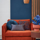 KAAT Amsterdam Meja Red Reversible Oblong Filled Cushion 30cm x 50cm - Close-Up Angle