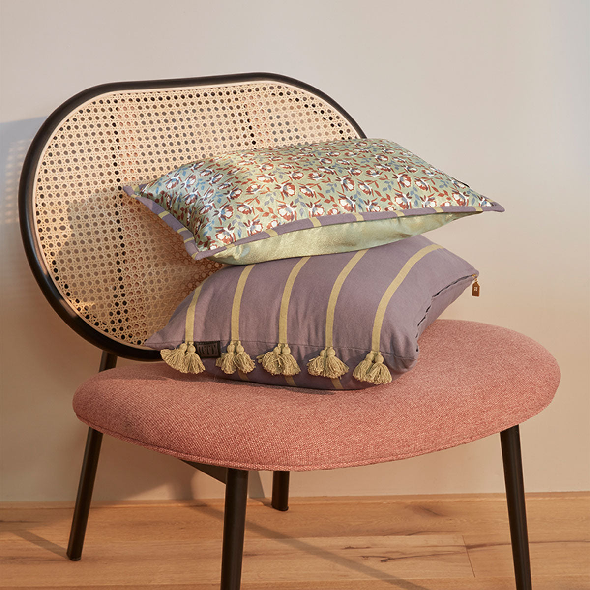 KAAT Amsterdam Nanouk Pastel Floral Oblong Filled Cushion 30cm x 50cm