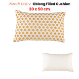 Accessorize Norah Ochre Rectangular Filled Cushion 30cm x 50cm - Front View