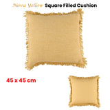 Accessorize Nova Yellow Square Filled Cushion 45cm x 45cm - Front View