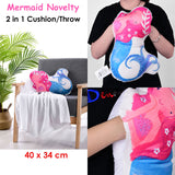 Happy Kids Mermaid Novelty Cushion/Throw - Front View