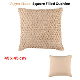 Accessorize Pippa Stone Square Filled Cushion 45cm x 45cm - Front View