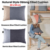 Bedding House Remix Blue Filled Cushion 40cm x 60cm - Front View