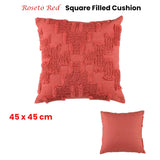 Accessorize Roseto Red Square Filled Cushion 45cm x 45cm - Front View