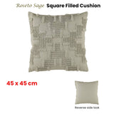 Accessorize Roseto Sage Square Filled Cushion 45cm x 45cm - Front View