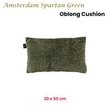KAAT Amsterdam Spartan Green Animal Print Oblong Filled Cushion 30cm x 50cm - Front View
