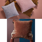 Bedding House Svenja Terracotta Filled Square Cushion - Side View
