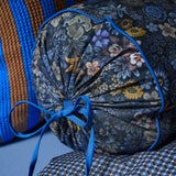 PIP Studio Tutti i Fiori Dark Blue Cotton Cover Roll Cushion 22cm x 70cm - Side View