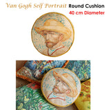 Bedding House Van Gogh Self Portrait Round Cushion - Front View