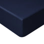 Accessorize 400TC Navy Bamboo Cotton Fitted Sheet 40cm Wall Queen