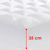 Cloudland 1000GSM Memory Resistant Microball Fill Mattress Topper King Single - Side View