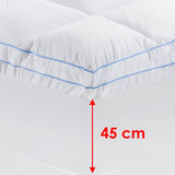 Cloudland 750GSM Memory Resistant Microball Fill Mattress Topper King Single - Side View