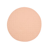 Little Gem Round Linen Cotton Baby Play Mat Peach 130cm Diameter - Front View