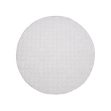 Little Gem Round Linen Cotton Baby Play Mat Silver 130cm Diameter - Front View