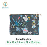 PIP Studio Combi Flower Festival Dark Blue Cosmetic Bag - Side View