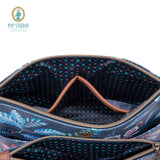 PIP Studio Combi Flower Festival Dark Blue Cosmetic Bag - Top-Down View