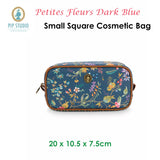 PIP Studio Petites Fleurs Dark Blue Small Square Cosmetic Bag - Front View