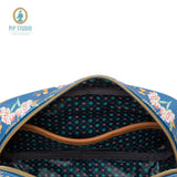 PIP Studio Petites Fleurs Dark Blue Small Square Cosmetic Bag - Top-Down View