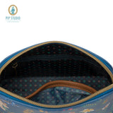 PIP Studio Petites Fleurs Dark Blue Small Triangle Cosmetic Bag - Top-Down View