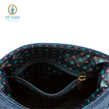 PIP Studio Velvet Quilted Dark Blue Phone Bag - Top-Down View