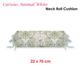 PIP Studio Curious Animal White Neck Roll Cushion - Front View