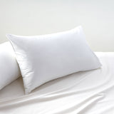 Accessorize White 400TC Bamboo Cotton Pair of Standard Pillowcases 48 x 73 + 15cm - Front View