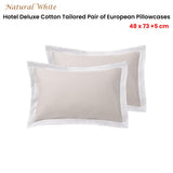 Accessorize Pair of White/Natural Tailored Hotel Deluxe Cotton Standard Pillowcases