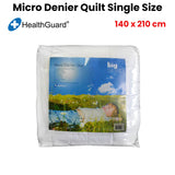 Big Sleep 300GSM Asthma and Allergy Sufferers Micro Denier Quilt Single - Front View