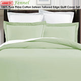 Grand Aterlier Pima Cotton Fennel Quilt Cover Set King - Front View
